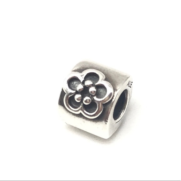 Pandora Flower Block Charm - Picture 1 of 4